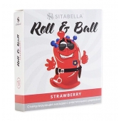 Стимулирующий презерватив-насадка Roll   Ball Strawberry - Sitabella - купить с доставкой в Петрозаводске