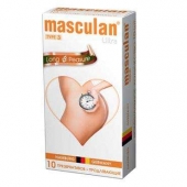 Розовые презервативы Masculan Ultra Long Pleasure с колечками, пупырышками и продлевающим эффектом - 10 шт. - Masculan - купить с доставкой в Петрозаводске