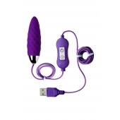 Фиолетовое виброяйцо с пультом управления A-Toys Cony,  работающее от USB - A-toys
