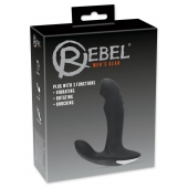 Черный вибромассажер простаты с функцией римминга Plug with Perineum Stimulator - 16,6 см. - Orion - в Петрозаводске купить с доставкой