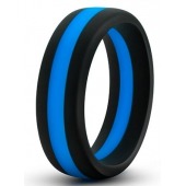 Черно-синее эрекционное кольцо Silicone Go Pro Cock Ring - Blush Novelties - в Петрозаводске купить с доставкой