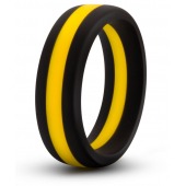 Черно-желтое силиконовое эрекционное кольцо Silicone Go Pro Cock Ring - Blush Novelties - в Петрозаводске купить с доставкой