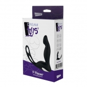 Черный вибромассажер простаты P-PLEASER W ERECTION ENHANCE - Dream Toys - в Петрозаводске купить с доставкой