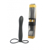 Черная насадка на пенис для двойной стимуляции Mojo BlackJack - 15 см. - Seven Creations - в Петрозаводске купить с доставкой