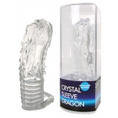 Закрытая прозрачная насадка в форме дракона с креплением-колечком - 14 см. - Erowoman-Eroman - в Петрозаводске купить с доставкой