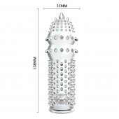 Закрытая прозрачная насадка Crystal sleeve - 14,2 см. - Erowoman-Eroman - в Петрозаводске купить с доставкой