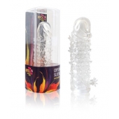Закрытая прозрачная рельефная насадка Crystal sleeve - 13 см. - Erowoman-Eroman - в Петрозаводске купить с доставкой