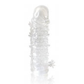 Закрытая прозрачная рельефная насадка Crystal sleeve - 13 см. - Erowoman-Eroman - в Петрозаводске купить с доставкой