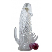 Закрытая прозрачная вибронасадка на пенис Crystal Sleeve Vibe - Erowoman-Eroman - в Петрозаводске купить с доставкой