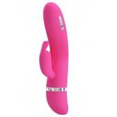Розовый вибратор Ingram с электростимуляцией - 19,2 см. - Baile - купить с доставкой в Петрозаводске