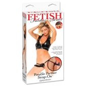 Черный податливый страпон Posable Partner Strap-On - 17,8 см. - Pipedream - купить с доставкой в Петрозаводске