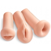 Комплект из 3 мастурбаторов All 3 Holes: вагина, анус, ротик - Pipedream - в Петрозаводске купить с доставкой