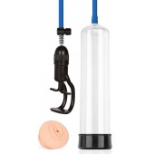 Прозрачная вакуумная помпа Sex Expert с насадкой-вагиной - Sex Expert - в Петрозаводске купить с доставкой