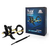 Черно-золотистый экстендер для пениса Sex Expert - Sex Expert - в Петрозаводске купить с доставкой