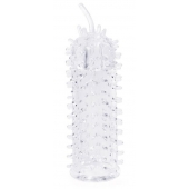 Закрытая рельефная насадка Crystal sleeve с усиками - 12 см. - Erowoman-Eroman - в Петрозаводске купить с доставкой