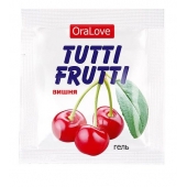 Пробник гель-смазки Tutti-frutti с вишнёвым вкусом - 4 гр. - Биоритм - купить с доставкой в Петрозаводске