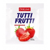 Пробник гель-смазки Tutti-frutti с земляничным вкусом - 4 гр. - Биоритм - купить с доставкой в Петрозаводске