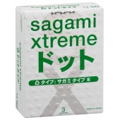 Презервативы Sagami Xtreme SUPER DOTS с точками - 3 шт. - Sagami - купить с доставкой в Петрозаводске