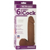 Насадка-мулат для трусиков Vac-U-Lock 6  ULTRASKYN Cock - 17,3 см. - Doc Johnson - купить с доставкой в Петрозаводске