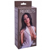 Коричневый поводок и чокер с кольцом Sofi - Rebelts - купить с доставкой в Петрозаводске