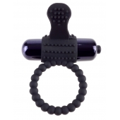 Черное эрекционное виброкольцо Vibrating Silicone Super Ring - Pipedream - в Петрозаводске купить с доставкой