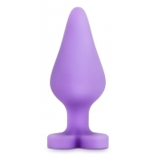 Фиолетовая анальная пробка Naughty Candy Heart Do Me Now - 8,9 см. - Blush Novelties - купить с доставкой в Петрозаводске
