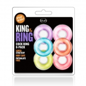 Набор из 6 эрекционных колец King of the Ring - Blush Novelties - в Петрозаводске купить с доставкой