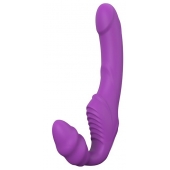 Фиолетовый безремневой вибрострапон DOUBLE DIPPER - Dream Toys - купить с доставкой в Петрозаводске