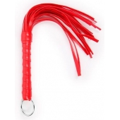Красная плеть с рукоятью в оплетке - 28 см. - Notabu - купить с доставкой в Петрозаводске