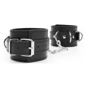 Черные оковы на регулируемых ремешках с цепочкой - Notabu - купить с доставкой в Петрозаводске