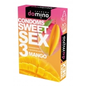 Презервативы для орального секса DOMINO Sweet Sex с ароматом манго - 3 шт. - Domino - купить с доставкой в Петрозаводске