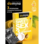 Презервативы для орального секса DOMINO Sweet Sex с ароматом тропических фруктов - 3 шт. - Domino - купить с доставкой в Петрозаводске