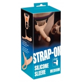 Силиконовый полый страпон на ремнях Silicone Strap-on - 16 см. - Orion - купить с доставкой в Петрозаводске