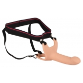 Силиконовый полый страпон на ремнях Silicone Strap-on - 16 см. - Orion - купить с доставкой в Петрозаводске