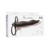 Черная вибронасадка для двойного проникновения Flirtini - 15,9 см. - Lola Games - купить с доставкой в Петрозаводске