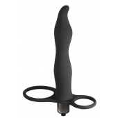 Черная вибронасадка для двойного проникновения Flirtini - 15,9 см. - Lola Games - купить с доставкой в Петрозаводске