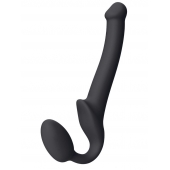 Черный безремневой страпон Silicone Bendable Strap-On S - Strap-on-me - купить с доставкой в Петрозаводске