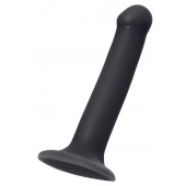 Черный фаллос на присоске Silicone Bendable Dildo M - 18 см. - Strap-on-me - купить с доставкой в Петрозаводске