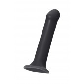 Черный фаллос на присоске Silicone Bendable Dildo L - 19 см. - Strap-on-me - купить с доставкой в Петрозаводске