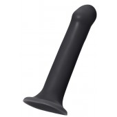 Черный фаллос на присоске Silicone Bendable Dildo L - 19 см. - Strap-on-me - купить с доставкой в Петрозаводске
