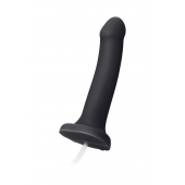 Черный фаллос с имитацией эякуляции Silicon Cum Dildo L - 19,6 см. - Strap-on-me - купить с доставкой в Петрозаводске