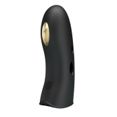 Черная вибронасадка на палец с электростимуляцией Marico - Baile - купить с доставкой в Петрозаводске