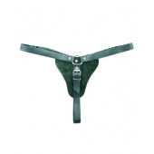 Изумрудные трусики с кольцом для страпона Ladys Arsenal - БДСМ Арсенал - купить с доставкой в Петрозаводске