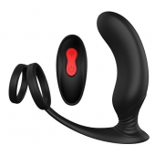 Черный массажер простаты REMOTE P-PLEASER - Dream Toys - в Петрозаводске купить с доставкой