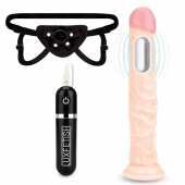 Регулируемые трусики с вибрирующей насадкой - 21 см. - Lux Fetish - купить с доставкой в Петрозаводске