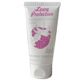 Лубрикант на водной основе с ароматом малины Love Protection Raspberry - 50 мл. - Lola Games - купить с доставкой в Петрозаводске