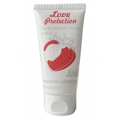 Лубрикант на водной основе с ароматом малины Love Protection Strawberry - 50 мл. - Lola Games - купить с доставкой в Петрозаводске
