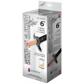 Пояс-трусики с насадкой Glamour Silver - 15,5 см. - LOVETOY (А-Полимер) - купить с доставкой в Петрозаводске
