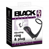 Черное эрекционное кольцо с анальной вибропробкой Vibrating Ring   Plug - Orion - в Петрозаводске купить с доставкой