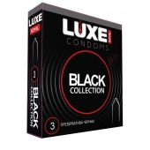 Черные презервативы LUXE Royal Black Collection - 3 шт. - Luxe - купить с доставкой в Петрозаводске